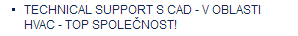 TECHNICAL SUPPORT S CAD - V OBLASTI HVAC - TOP SPOLEČNOST!