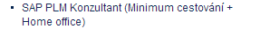 SAP PLM Konzultant (Minimum cestování + Home office)