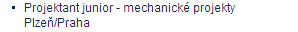 Projektant junior - mechanické projekty Plzeň/Praha