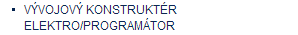 VÝVOJOVÝ KONSTRUKTÉR ELEKTRO/PROGRAMÁTOR