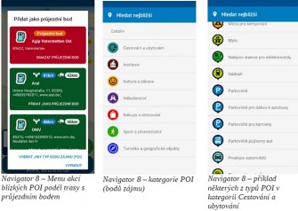 Screenshots – Navigator 8 – funkce Nejbližší POI podél trasy (zdroj: MapFactor) ScreenshotsNavigator 8 Nejblizsi POI-2537