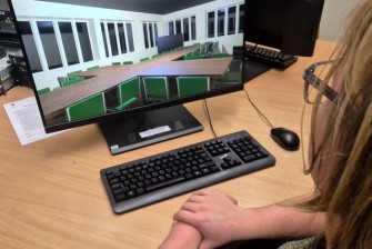 Vizuální podoba scény projektu s materiály před zpracování VR prezentace (zdroj: autor) vr005-2609