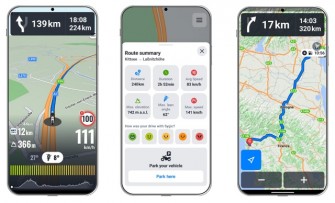 Sejmuté obrazovky Motorbike módu v Sygic GPS Navigation (zdroj: Sygic) Sygic Motorbike-mode-screen-2613