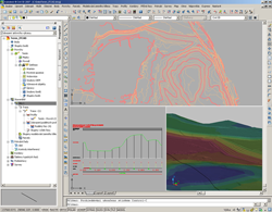Obr. 3 Analýza modelu terénu v Autodesk Civil 3 Obr. 3 Analýza modelu terénu v Autodesk Civil 3