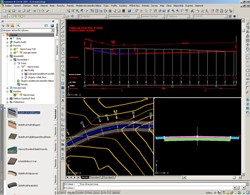 Obr. 4 Modelování komunikace v Autodesk Civil 3D Obr. 4 Modelování komunikace v Autodesk Civil 3D