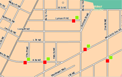 Příklad malé skupiny značek z fontu MapInfo Dispersed Group Příklad malé skupiny značek z fontu MapInfo Dispersed Group