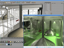 Studie zastávky. Povšimněte si nastavení poloměru kružnice, jehož editací ihned změníme profil ocelových konstrukcí