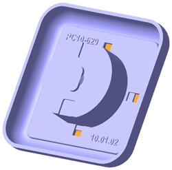 KOMPAS-3D příklad dílu s vytaženým textem KOMPAS-3D příklad dílu s vytaženým textem