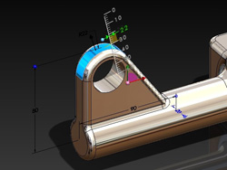 Obr.3 – Úprava rozměru prvku pomocí Instant3D Obr.3 – Úprava rozměru prvku pomocí Instant3D