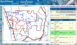 Obr. 3 GeoViewer OnLine - implementace stávajícího systému SCADA do GIS (Olivenhain Water District) Obr. 3 GeoViewer OnLine - implementace stávajícího systému SCADA do GIS (Olivenhain Water District)