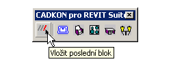 Panel nástrojů v AutoCADu pro otevření příslušné kategorie knihovny. Panel nástrojů v AutoCADu pro otevření příslušné kategorie knihovny.
