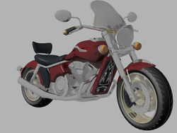 Obr. 6 Jednotlivé pohledy na motocykl