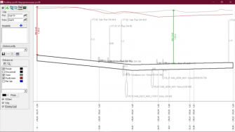 Práce s podélným profilem probíhá ve speciálním náhledu
