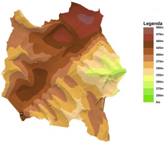 Ukázky 3D vyhodnocení: mapa délek svahů, mapa relativních výškových stupňů