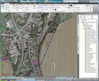 AutoCAD Map 3D - vodovodní potrubí