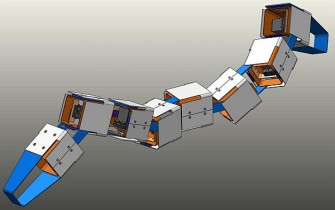 Obr. 9 3D model robota a jeho realizace