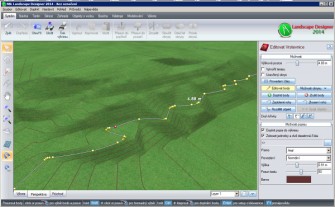 Editace vrstevnic importovaného modelu terénu